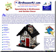 Custom designed web site for Birdhouse retailer designed by Walt's Web World in Yuma, AZ